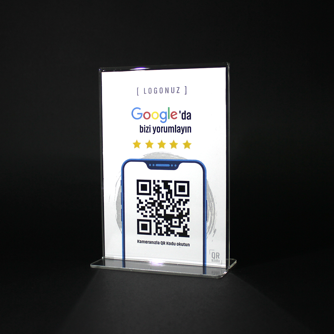Google QR Stand Dikey T Tipi
