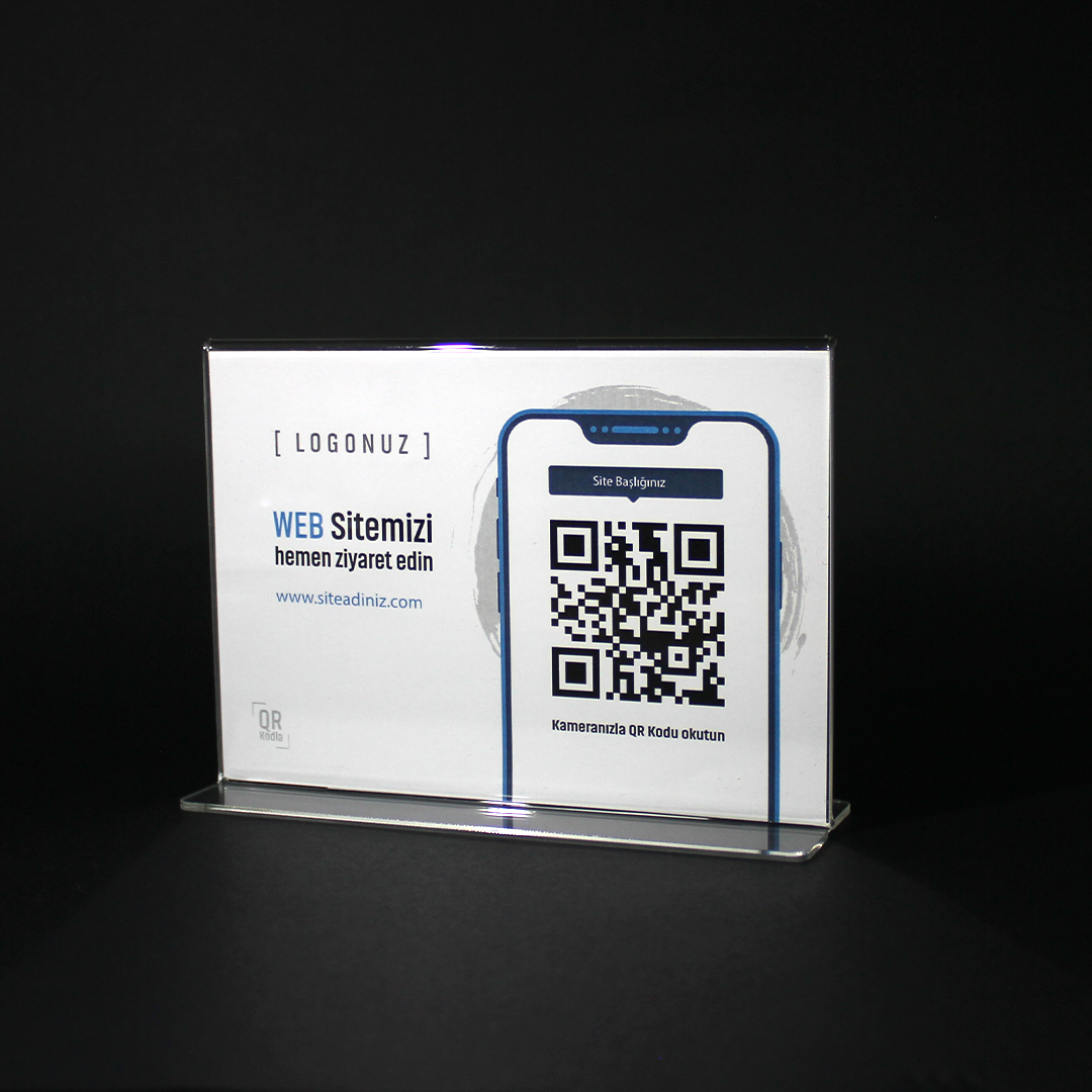 WEB Sitesi QR Stand Yatay T Tipi